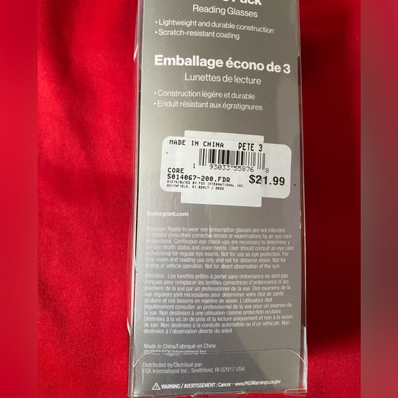 Reading Glasses +2.00 3pack - Picture 4 of 5